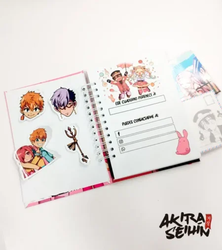 INTERIOR CUADERNO PERSONALIZADO ANIME